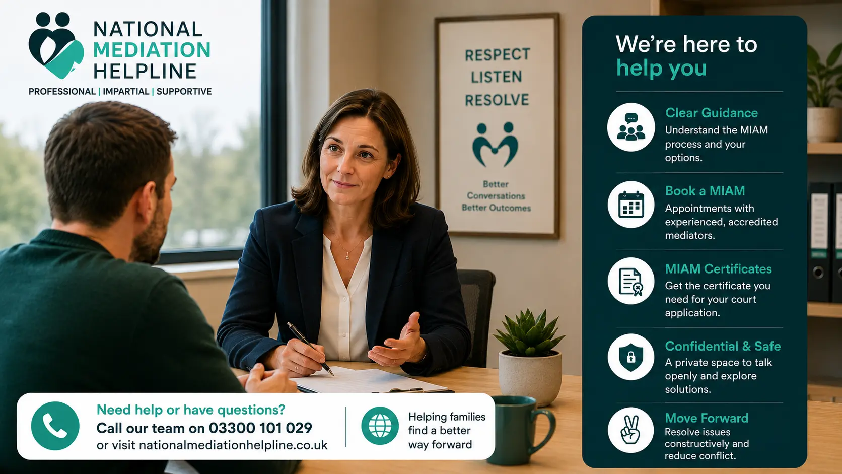 MIAM Exemptions Explained National Medaition Helpline UK Oldham